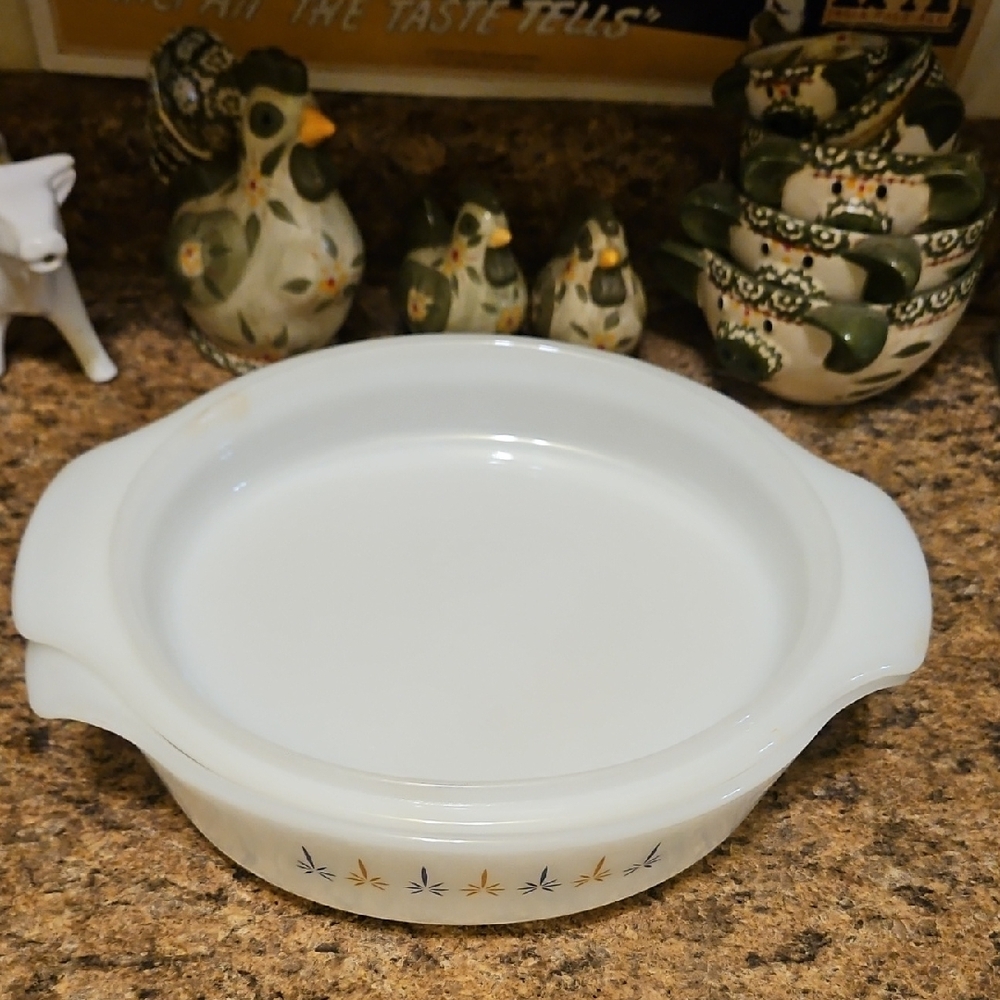 Vintage Fire King Anchor Hocking Pyrex Casserole Dish W/ Lid oval Candle glow - Picture 3 of 11
